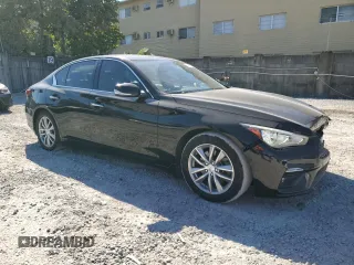 2021 Infiniti Q50 Pure with VIN JN1EV7AP1MM701174, listed as a Copart auction lot 49970925 with 68,668 mi miles and Non Repairable. Bid and sale history available at DreamBid. Image 4.