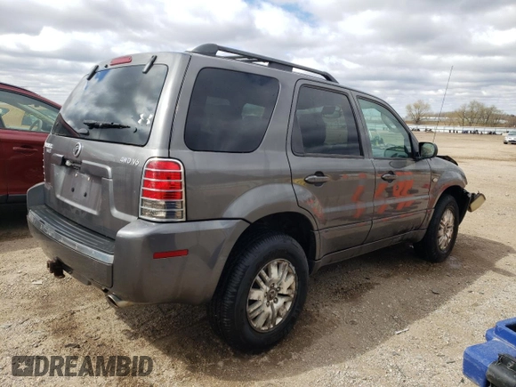 2005 Mercury Mariner Luxury z VIN 4M2YU57185DJ27043, wystawiony jako Copart lot #52980555 z przebiegiem 152 406 mil mil oraz Szkoda całkowita • Salvage title. Historia ofert i sprzedaży dostępna na DreamBid. Obrazek 3.