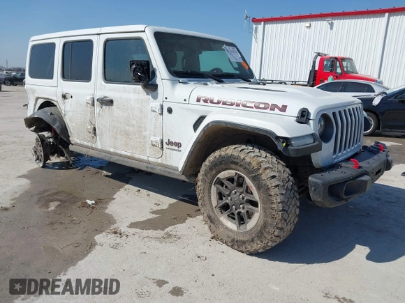 2021 Jeep Wrangler Unlimited Rubicon with VIN 1C4HJXFG7MW531678, listed as a IAAI auction lot 41781874 with 32,440 mi miles and . Bid and sale history available at DreamBid. Image 1.