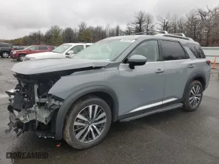 2022 Nissan Pathfinder Platinum with VIN 5N1DR3DK3NC247468, listed as a Copart auction lot 49510755 with 36,686 mi miles and Salvage Title. Bid and sale history available at carsss.com. Image 1.