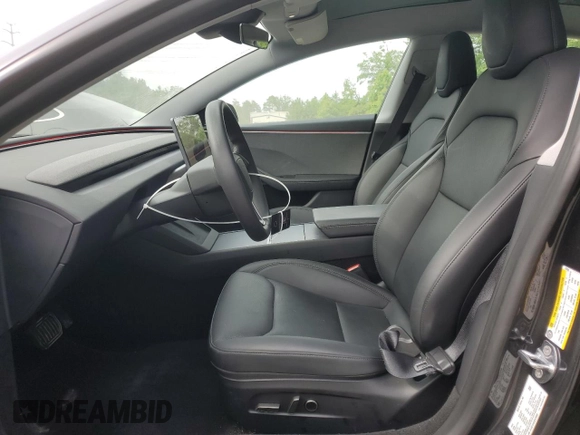 2025 Tesla Model 3 Long Range with VIN 5YJ3E1EAXSF878982, listed as a Copart auction lot 60302315 with 4,312 mi miles and Salvage title. Bid and sale history available at DreamBid. Image 7.