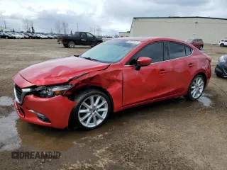 2017 Mazda 3 Grand Touring z VIN JM1BN1W31H1126875, wystawiony jako Copart lot #53517675 z przebiegiem 138 855 mil mil oraz Szkoda całkowita • Salvage title. Historia ofert i sprzedaży dostępna na DreamBid. Obrazek 1.