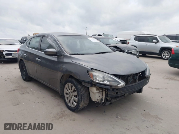 2016 Nissan Sentra S with VIN 3N1AB7AP3GY276663, listed as a IAAI auction lot 42049295 with 189,256 mi miles. Bid and sale history available at carsss.com. Image 1.