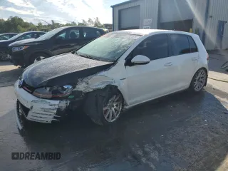 2017 Volkswagen Golf GTI Autobahn with VIN 3VW547AU3HM008975, listed as a Copart auction lot 66924874 with 124,224 mi miles and Salvage Title. Bid and sale history available at carsss.com. Image 1.