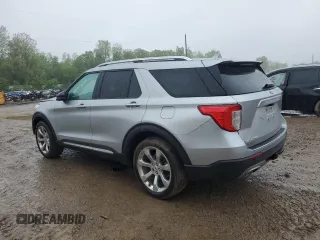 2020 Ford Explorer Platinum with VIN 1FM5K8HC7LGB27963, listed as a Copart auction lot 57850235 with 110,297 mi miles and Salvage title. Bid and sale history available at DreamBid. Image 2.