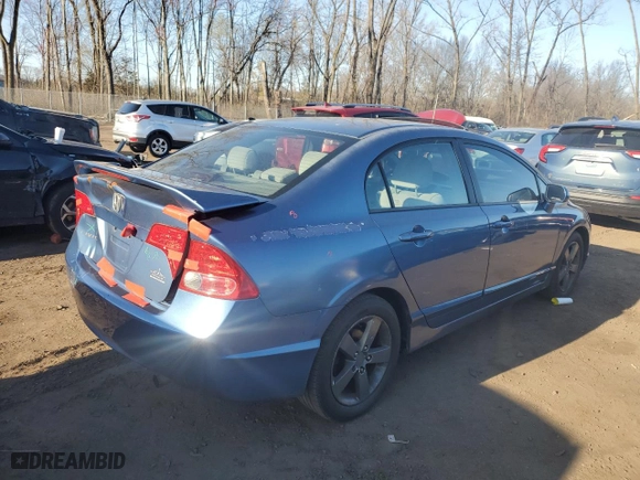 2007 Honda Civic Sdn EX with VIN 1HGFA168X7L063725, listed as a Copart auction lot 53548605 with 237,364 mi miles and Salvage Title. Bid and sale history available at carsss.com. Image 3.