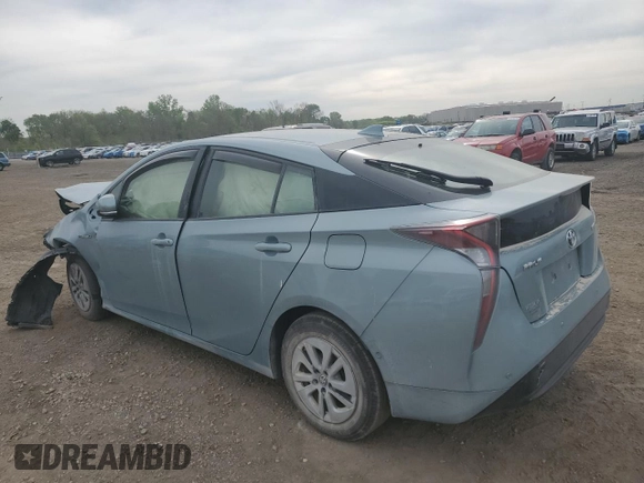 2018 Toyota Prius Two z VIN JTDKBRFUXJ3601563, wystawiony jako Copart lot #55681125 z przebiegiem Nie podano mil oraz Szkoda całkowita • Salvage title. Historia ofert i sprzedaży dostępna na DreamBid. Obrazek 2.