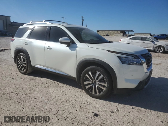 2022 Nissan Pathfinder Platinum with VIN 5N1DR3DHXNC200040, listed as a Copart auction lot 48653225 with 70,171 mi miles and Salvage title. Bid and sale history available at DreamBid. Image 4.