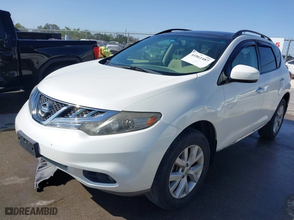 2012 Nissan Murano SL with VIN JN8AZ1MU4CW112724, listed as a IAAI auction lot 41861487 with 155,317 mi miles. Bid and sale history available at carsss.com. Image 2.