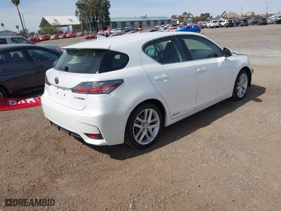 2016 Lexus CT 200h Hybrid with VIN JTHKD5BH3G2260287, listed as a IAAI auction lot 41674397 with 131,771 mi miles. Bid and sale history available at carsss.com. Image 4.