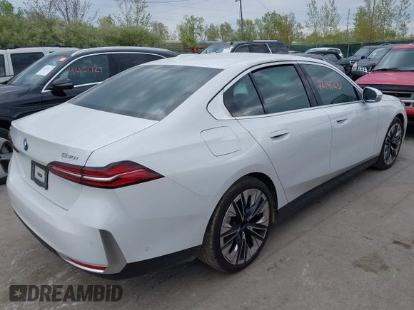 2024 BMW 5 Series 530i xDrive with VIN WBA53FJ03RCS25603, listed as a IAAI auction lot 42141231 with Not provided miles and . Bid and sale history available at DreamBid. Image 4.