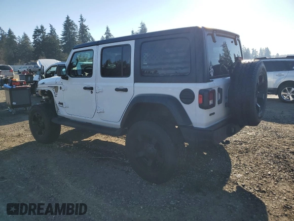 2022 Jeep Wrangler Unlimited Willys with VIN 1C4HJXDM4NW241859, listed as a Copart auction lot 42206205 with 31,449 mi miles and Salvage Title. Bid and sale history available at DreamBid. Image 2.