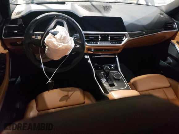 2019 BMW 3 Series 330i xDrive with VIN WBA5R7C57KAJ87310, listed as a Copart auction lot 42261105 with 0 mi miles and Salvage Title. Bid and sale history available at carsss.com. Image 8.