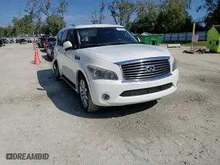 2012 Infiniti QX56 7-passenger with VIN JN8AZ2NF7C9516783, listed as a Copart auction lot 45446085 with 123,981 mi miles and Salvage Title. Bid and sale history available at carsss.com. Image 14.
