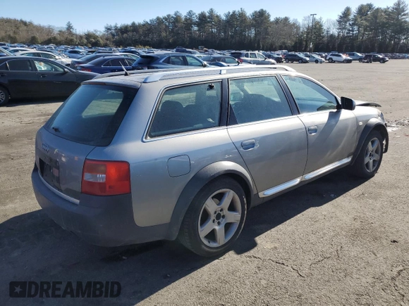 2002 Audi allroad A6 V8 with VIN WA1YD64B12N131170, listed as a Copart auction lot 43274515 with 152,924 mi miles and Salvage Title. Bid and sale history available at DreamBid. Image 3.