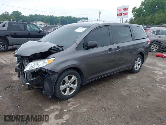 2014 Toyota Sienna L with VIN 5TDZK3DC5ES439593, listed as a IAAI auction lot 42420219 with 136,544 mi miles and . Bid and sale history available at DreamBid. Image 18.