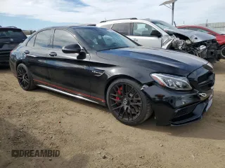 2016 Mercedes-Benz C 63 S AMG with VIN 55SWF8HB6GU113247, listed as a Copart auction lot 47280295 with 44,130 mi miles and Salvage title. Bid and sale history available at DreamBid. Image 4.
