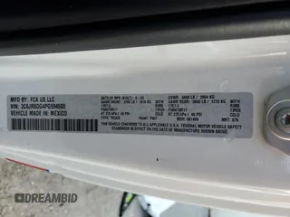 2023 Ram 1500 Tradesman with VIN 3C6JR6DG4PG594500, listed as a Copart auction lot 45055755 with 18,299 mi miles and Non repairable. Bid and sale history available at DreamBid. Image 12.