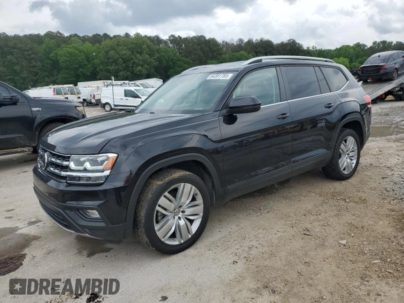 2019 Volkswagen Atlas SE with VIN 1V2WR2CA2KC546430, listed as a Copart auction lot 54391785 with 145,839 mi miles and Salvage title. Bid and sale history available at DreamBid. Image 1.