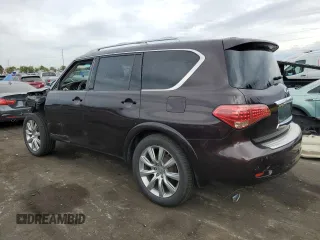 2013 Infiniti QX56 with VIN JN8AZ2NE2D9040676, listed as a Copart auction lot 71395084 with 163,769 mi miles and Salvage Title. Bid and sale history available at carsss.com. Image 2.