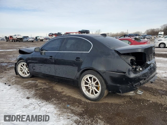2007 BMW 5 Series 530xi with VIN WBANF73517CU25107, listed as a Copart auction lot 45581435 with 249,612 mi miles and Salvage Title. Bid and sale history available at carsss.com. Image 2.