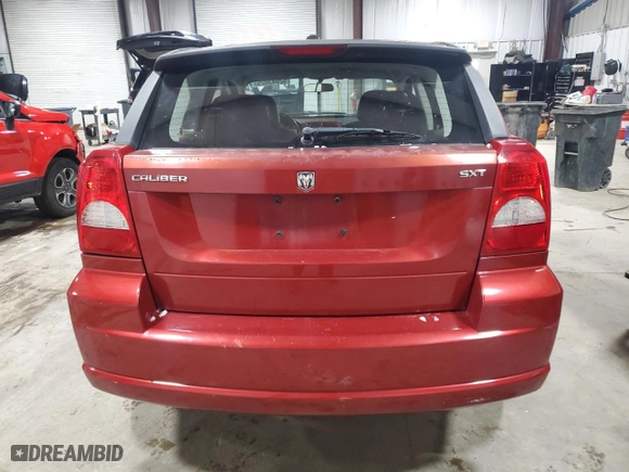 2008 Dodge Caliber SXT with VIN 1B3HB48B38D650702, listed as a Copart auction lot 52043025 with 122,719 mi miles and Clean Title. Bid and sale history available at carsss.com. Image 6.