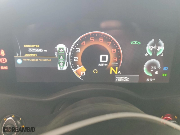 2018 McLaren 570S with VIN SBM13FAA1JW004280, listed as a Copart auction lot 63609654 with 22,596 mi miles and Salvage Title. Bid and sale history available at carsss.com. Image 9.