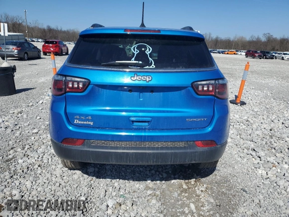 2021 Jeep Compass Sport z VIN 3C4NJDAB0MT573953, wystawiony jako Copart lot #48117185 z przebiegiem 47 329 mil mil oraz Szkoda całkowita • Salvage title. Historia ofert i sprzedaży dostępna na DreamBid. Obrazek 6.