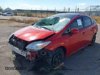 2013 Toyota Prius One with VIN JTDKN3DU1D1638010, listed as a IAAI auction lot 41599746 with 1 mi miles. Bid and sale history available at carsss.com. Image 6.