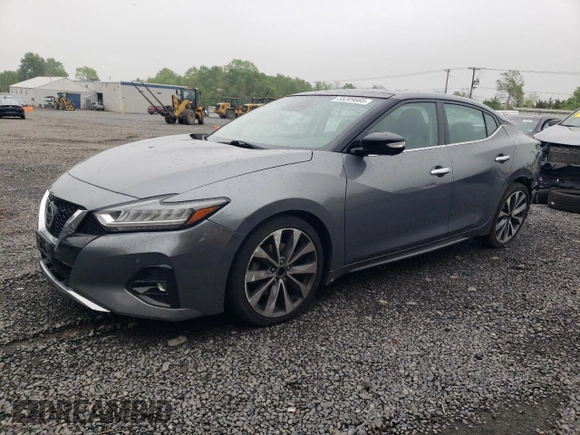 2019 Nissan Maxima Platinum z VIN 1N4AA6AV6KC380113, wystawiony jako Copart lot #55209665 z przebiegiem 75 843 mil mil oraz Szkody całkowita. Historia ofert i sprzedaży dostępna na DreamBid. Obrazek 1.