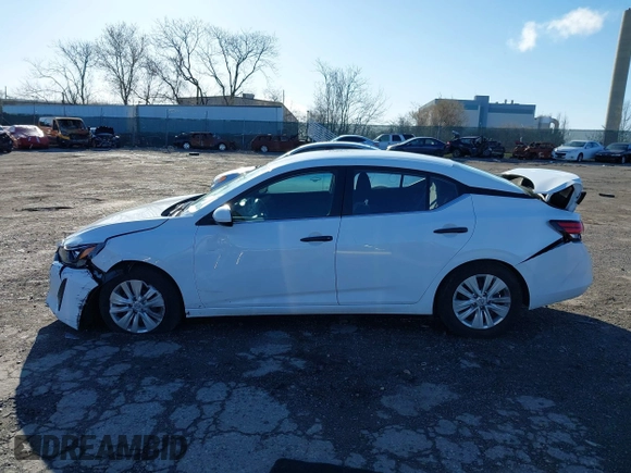 2024 Nissan Sentra S with VIN 3N1AB8BV8RY287275, listed as a IAAI auction lot 41833281 with 27,073 mi miles. Bid and sale history available at carsss.com. Image 14.