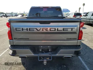 2020 Chevrolet Silverado 1500 Custom with VIN 1GCPWBEF5LZ176600, listed as a Copart auction lot 74396324 with 128,673 mi miles and Salvage Title. Bid and sale history available at carsss.com. Image 6.