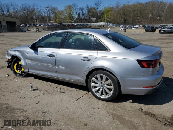 2018 Audi A4 Premium with VIN WAUDNAF47JA043410, listed as a Copart auction lot 53451095 with 35,209 mi miles and Salvage title. Bid and sale history available at DreamBid. Image 2.