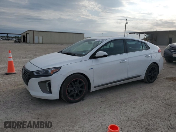 2018 Hyundai Ioniq Limited with VIN KMHC85LCXJU090806, listed as a Copart auction lot 52827895 with 87,976 mi miles and Salvage title. Bid and sale history available at DreamBid. Image 1.