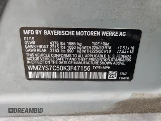 2019 MINI Countryman Cooper with VIN WMZYS7C50K3F47156, listed as a Copart auction lot 69800124 with 86,260 mi miles and Salvage Title. Bid and sale history available at carsss.com. Image 14.