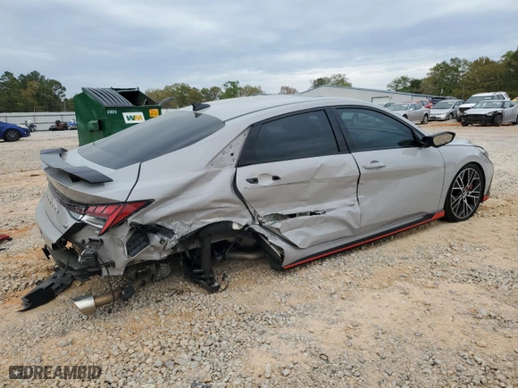 2022 Hyundai Elantra N with VIN KMHLW4AK3NU007667, listed as a Copart auction lot 50868195 with 29,499 mi miles and Non Repairable. Bid and sale history available at carsss.com. Image 3.