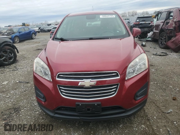 2015 Chevrolet Trax LS with VIN KL7CJKSB1FB159740, listed as a Copart auction lot 44644725 with 83,378 mi miles and Salvage Title. Bid and sale history available at carsss.com. Image 5.