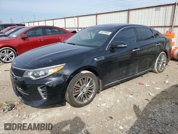 2017 Kia Optima SX Limited z VIN 5XXGV4L25HG159742, wystawiony jako Copart lot #44979005 z przebiegiem 140 289 mil mil oraz Szkoda całkowita • Salvage title. Historia ofert i sprzedaży dostępna na DreamBid. Obrazek 1.