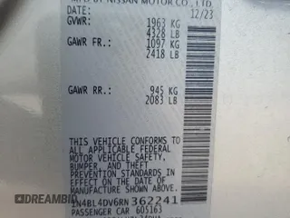 2024 Nissan Altima 2.5 SV with VIN 1N4BL4DV6RN362241, listed as a Copart auction lot 53639275 with 29,385 mi miles and Non Repairable. Bid and sale history available at carsss.com. Image 13.