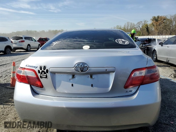 2007 Toyota Camry CE with VIN 4T1BE46K57U190368, listed as a Copart auction lot 51163725 with 109,103 mi miles and Salvage Title. Bid and sale history available at carsss.com. Image 6.