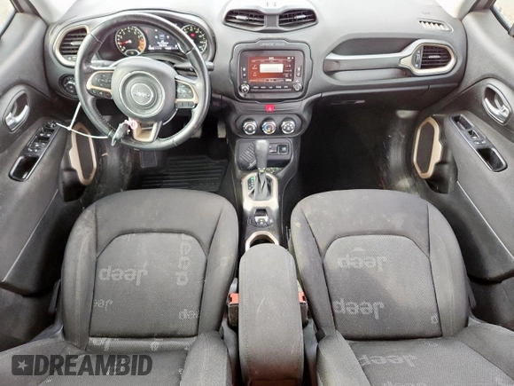 2017 Jeep Renegade Latitude with VIN ZACCJABB5HPE40221, listed as a Copart auction lot 58489125 with 185,136 mi miles and Salvage title. Bid and sale history available at DreamBid. Image 8.