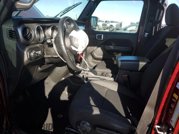 2021 Jeep Wrangler Unlimited Sport Altitude with VIN 1C4HJXDG4MW734322, listed as a Copart auction lot 41670625 with 45,963 mi miles and Salvage title. Bid and sale history available at DreamBid. Image 7.