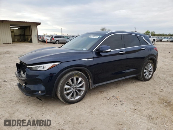 2019 Infiniti QX50 LUXE with VIN 3PCAJ5M13KF131378, listed as a Copart auction lot 45098693 with 47,933 mi miles. Bid and sale history available at carsss.com. Image 1.