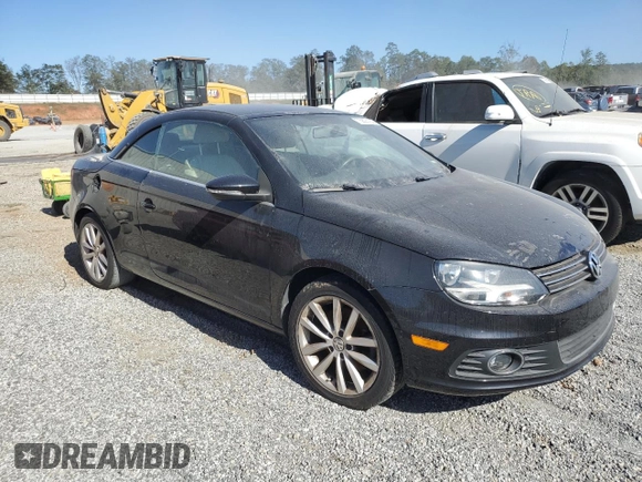 2013 Volkswagen Eos Komfort with VIN WVWBW8AH3DV003705, listed as a Copart auction lot 75803184 with Not Provided miles and Salvage Title. Bid and sale history available at DreamBid. Image 4.