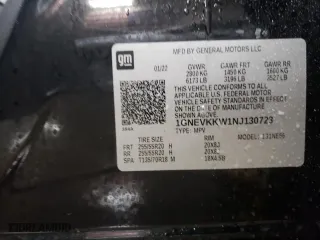 2022 Chevrolet Traverse Premier with VIN 1GNEVKKW1NJ130723, listed as a Copart auction lot 45307185 with 17,765 mi miles and Salvage Title. Bid and sale history available at carsss.com. Image 12.
