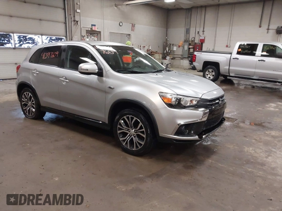 2018 Mitsubishi Outlander Sport ES 2.0 with VIN JA4AR3AU1JU020890, listed as a IAAI auction lot 41397609 with 90,962 mi miles. Bid and sale history available at carsss.com. Image 1.