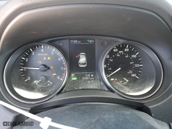 2019 Nissan Rogue SV with VIN 5N1AT2MV6KC732014, listed as a Copart auction lot 45335095 with 21,051 mi miles and Salvage Title. Bid and sale history available at carsss.com. Image 9.