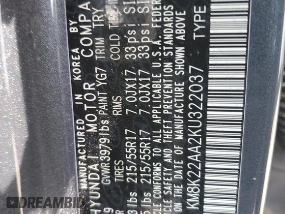2019 Hyundai Kona SEL with VIN KM8K22AA2KU322037, listed as a Copart auction lot 51643275 with 25,867 mi miles and Non Repairable. Bid and sale history available at carsss.com. Image 13.