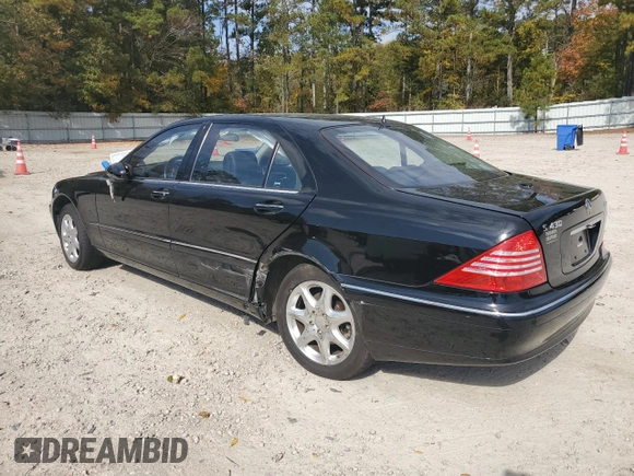 2004 Mercedes-Benz S-Class 4.3L with VIN WDBNG83J64A418016, listed as a Copart auction lot 78421374 with 0 mi miles and Salvage Title. Bid and sale history available at carsss.com. Image 2.