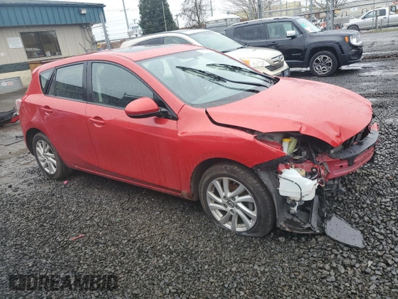 2013 Mazda 3 i Touring with VIN JM1BL1L7XD1719352, listed as a Copart auction lot 49727495 with 35,337 mi miles and Salvage Title. Bid and sale history available at DreamBid. Image 4.